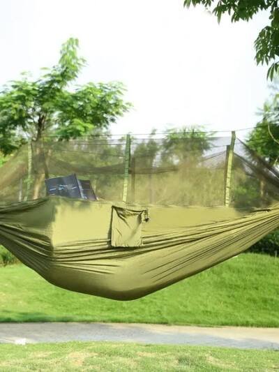 Double Hammock With Maximum Weight Capacity Of 600 Pounds, Equipped