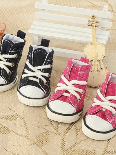 Pet Shoes Denim Canvas Breathable And Comfortable