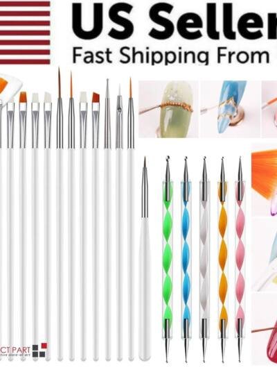 20PCS/Set Nail Art Design Dotting Painting Drawing Polish Brush Pen