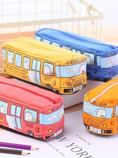 Student Bus Pencil Case