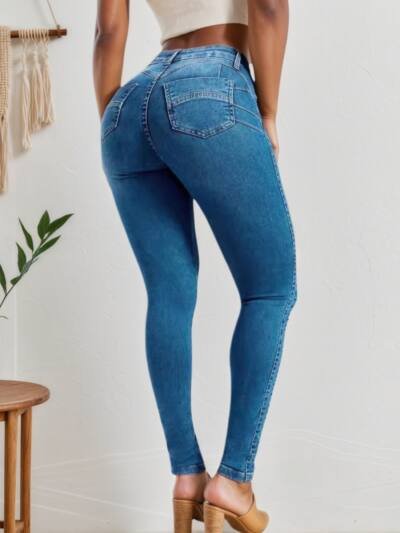 Four Season Versatile Tight Jeans, High Elasticity Slim Fit