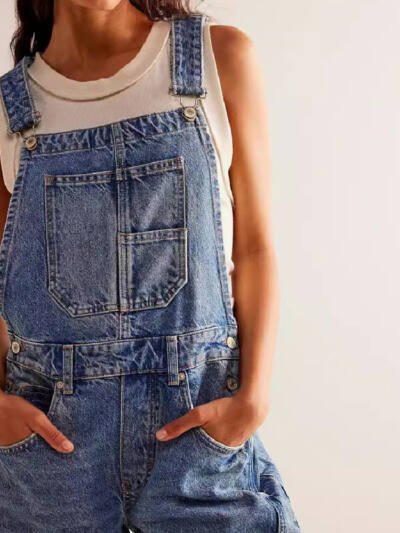 Casual Loose Denim Overalls