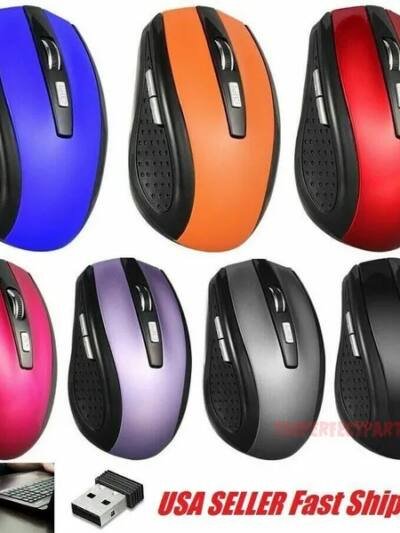2.4GHz Wireless Optical Mouse Mice & USB Receiver For PC Laptop