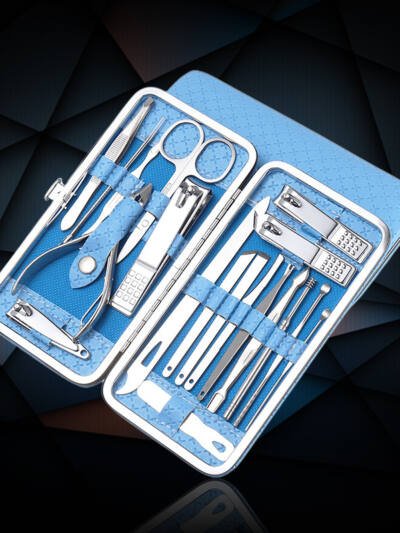 Manicure Set - 19 In 1 Professional Nail Clippers Pedicure Kit, Tool