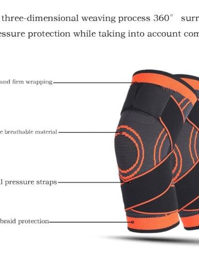 Adjustable Compression Knee Brace for Sports & Cycling