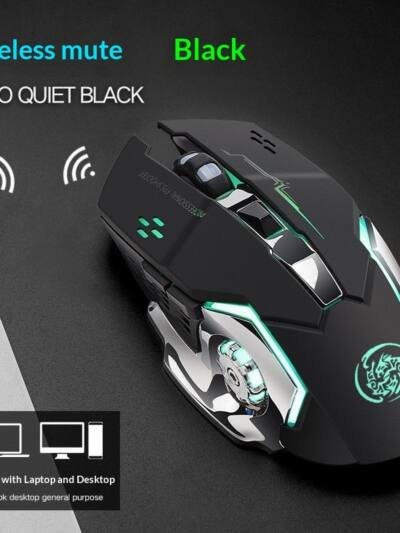 Wired Gaming Mouse, Wireless Bluetooth Charging For Laptops