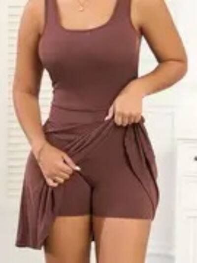 Summer Solid Color Vest Dress