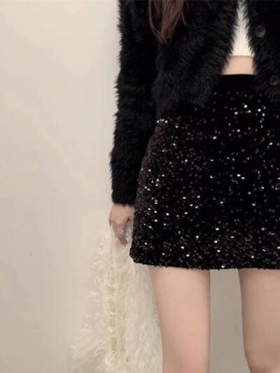 Sequin Midi Skirt