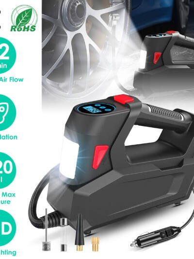 Portable Tire Inflator 120 PSI with Digital Display