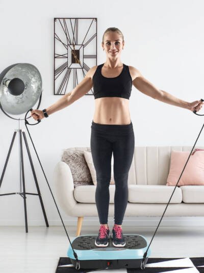 Whole Body Vibration Platform with Resistance Bands