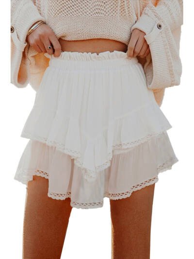 Chiffon Layered High Waist Mini Skirt