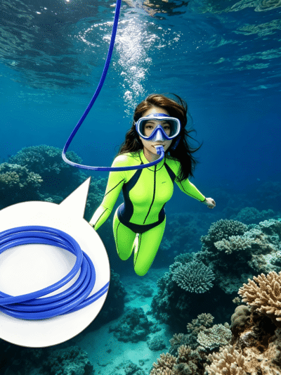 Dry-Top Snorkel with Silicone Valve and Nose Clip