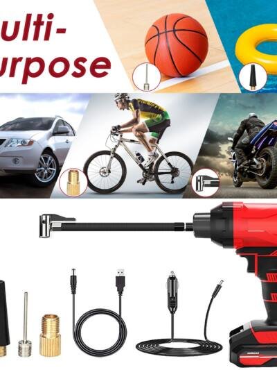 150PSI Cordless Tire Inflator with LED Light for Car