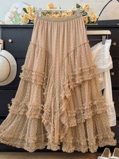 Sweet Floral Mesh Maxi Dress With Intricate Ruffle Detailing And