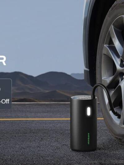 Portable Tire Air Pump with Pressure Gauge and LED Screen