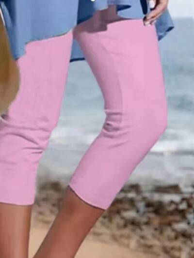 Summer Women's Plain Casual Leggings
