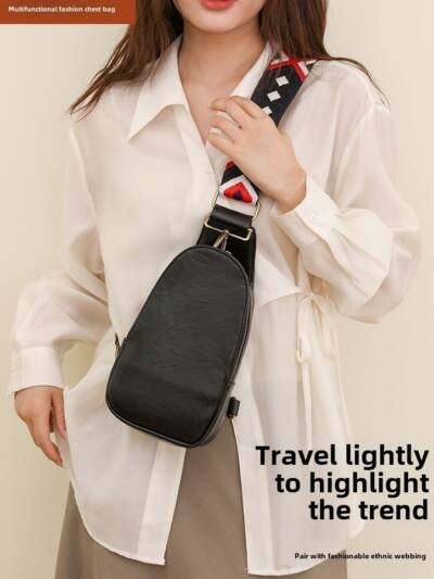 Only Self Pickup---Women Chest Bag Sling Bag, Guitar Strap Small