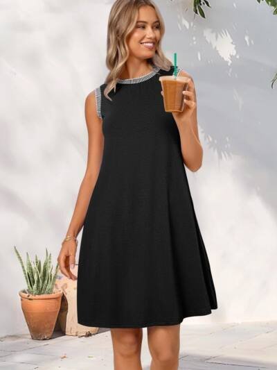 Women's Summer Spring Casual Beach Sundress Vacation Sleeveless Tank