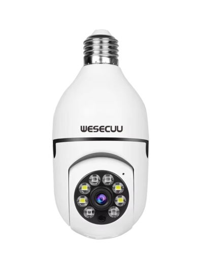 1080P WiFi PTZ Security Camera with Light Bulb Design