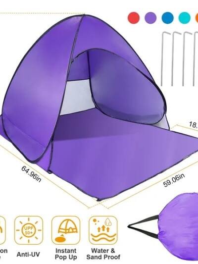Pop Up Beach Tent Sun Shade Shelter Anti-UV Automatic Waterproof
