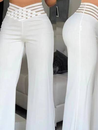 Belted Micro Flare Pants