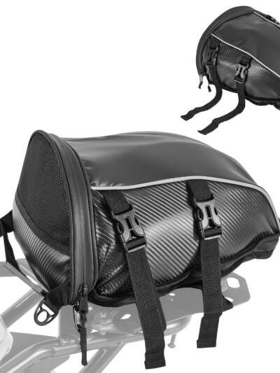 Motorcycle Tail Bag, 10 L Rear Seat Bag With Waterproof Rain Cover