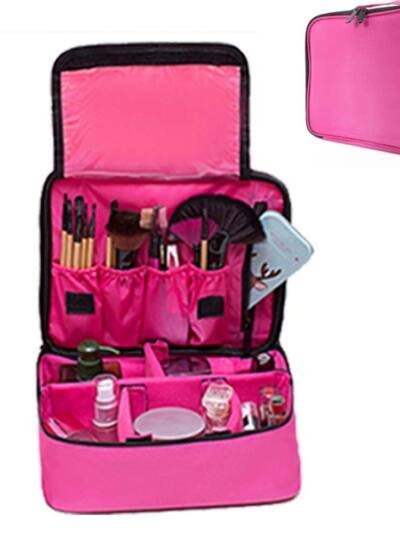 Women Large Beauty Make Up Nail Tech Cosmetic Box Artist Vanity Case