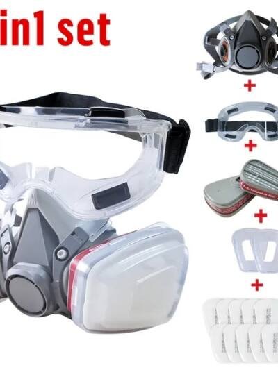 Full Face Respirator with Goggles for Painting & Welding