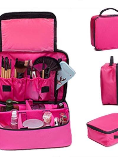 Travel Makeup Bag Cosmetic Toiletry Case Hanging Pouch Wash Organizer