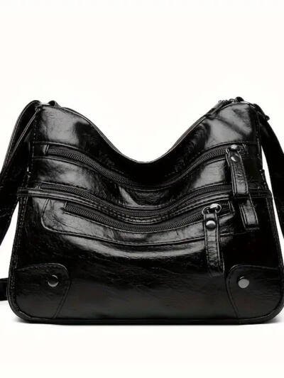Only Self Pickup---Women Shoulder Bag Large Capacity Washed Leather