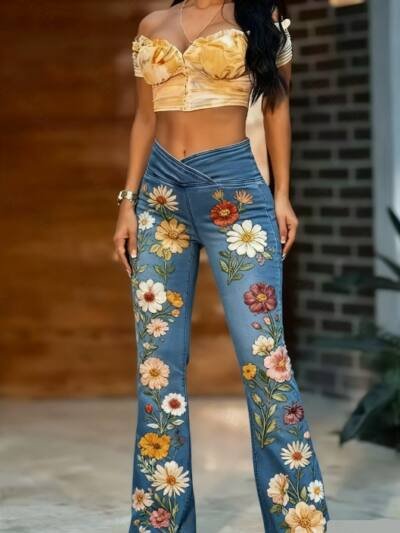 Slim-fit Flared Casual Jeans