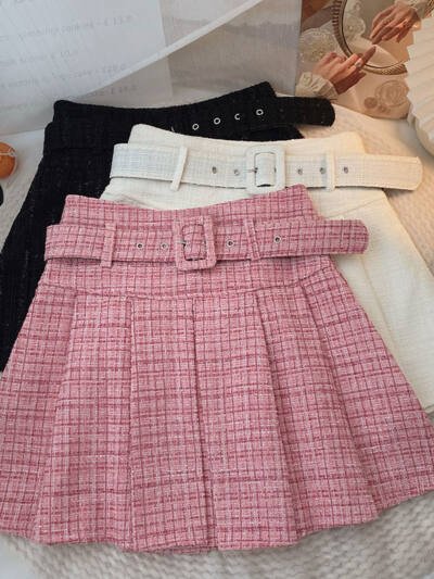 Chanel- High-waisted Skirt With Belt