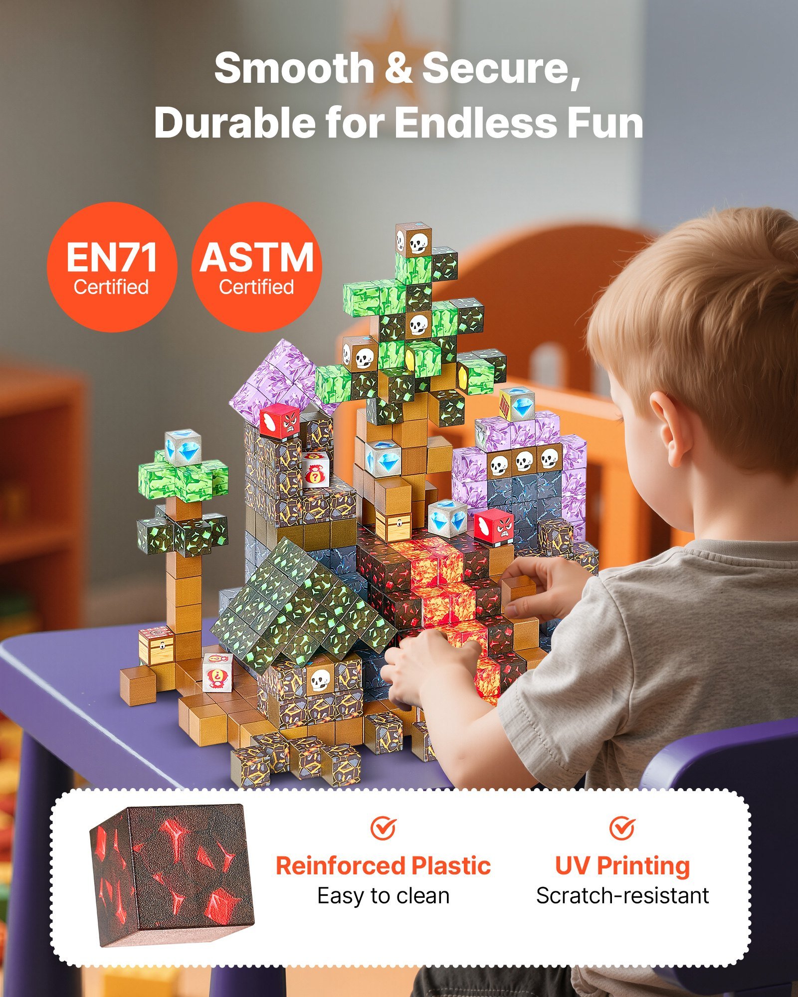 Magnetic Building Blocks Dark Castle Set, 100 Pieces - Buy Online in ...