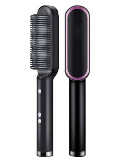 Hair Straightener Brush Straightening Curler Hot Comb Electric Adjustable Heat