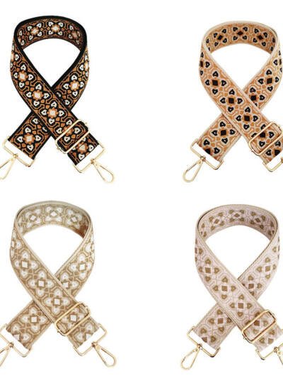 Embroidered Canvas Bag Shoulder Strap Accessories Replacement