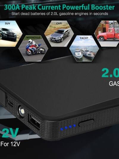 12V Portable Car Jump Starter 20000mAh Power Bank