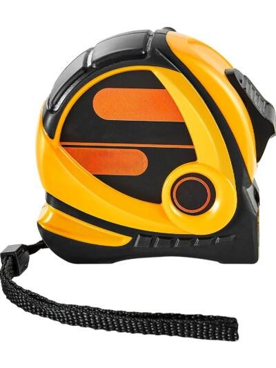 Tape Measure 25 Ft Length, Measuring With Retractable, Imperial And