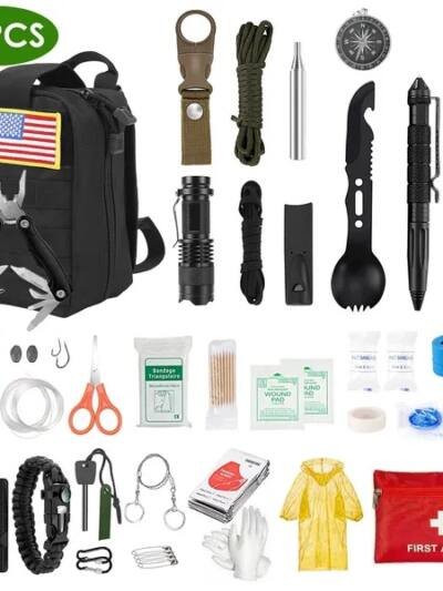 47Pcs Emergency Survival Kit EDC Gear Equipment Tool