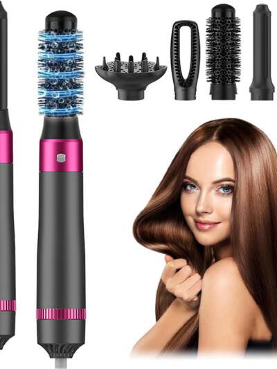 5 In 1 Hair Dryer Brush Kit, Blow For Drying, Straightening