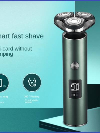 Men's Electric Shaver Triple Head Razor Travel Portable Washable