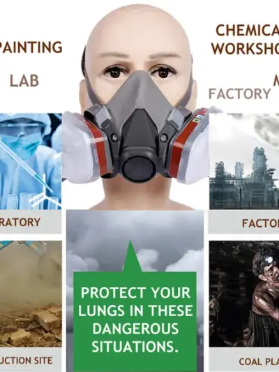 Half Face Respirator Mask with 2 Filters for Spray Painting