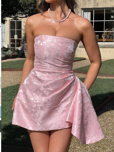 Socialite Style Tube Top Dress Women's Clothing